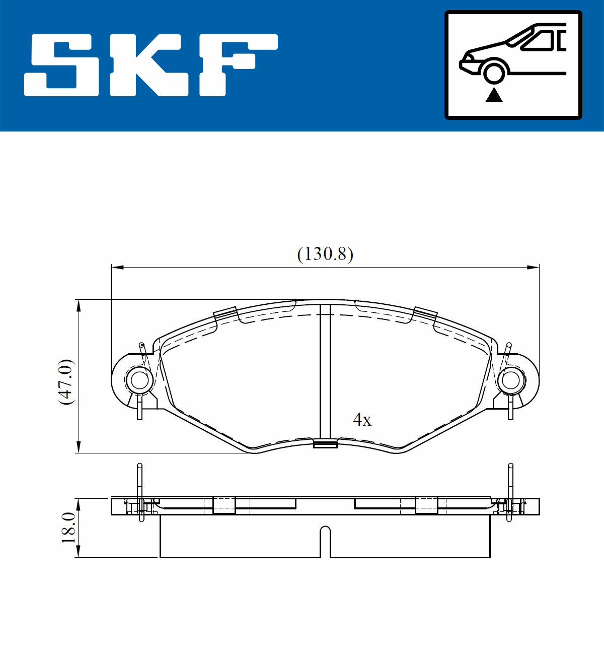 Sada brzdových platničiek kotúčovej brzdy SKF